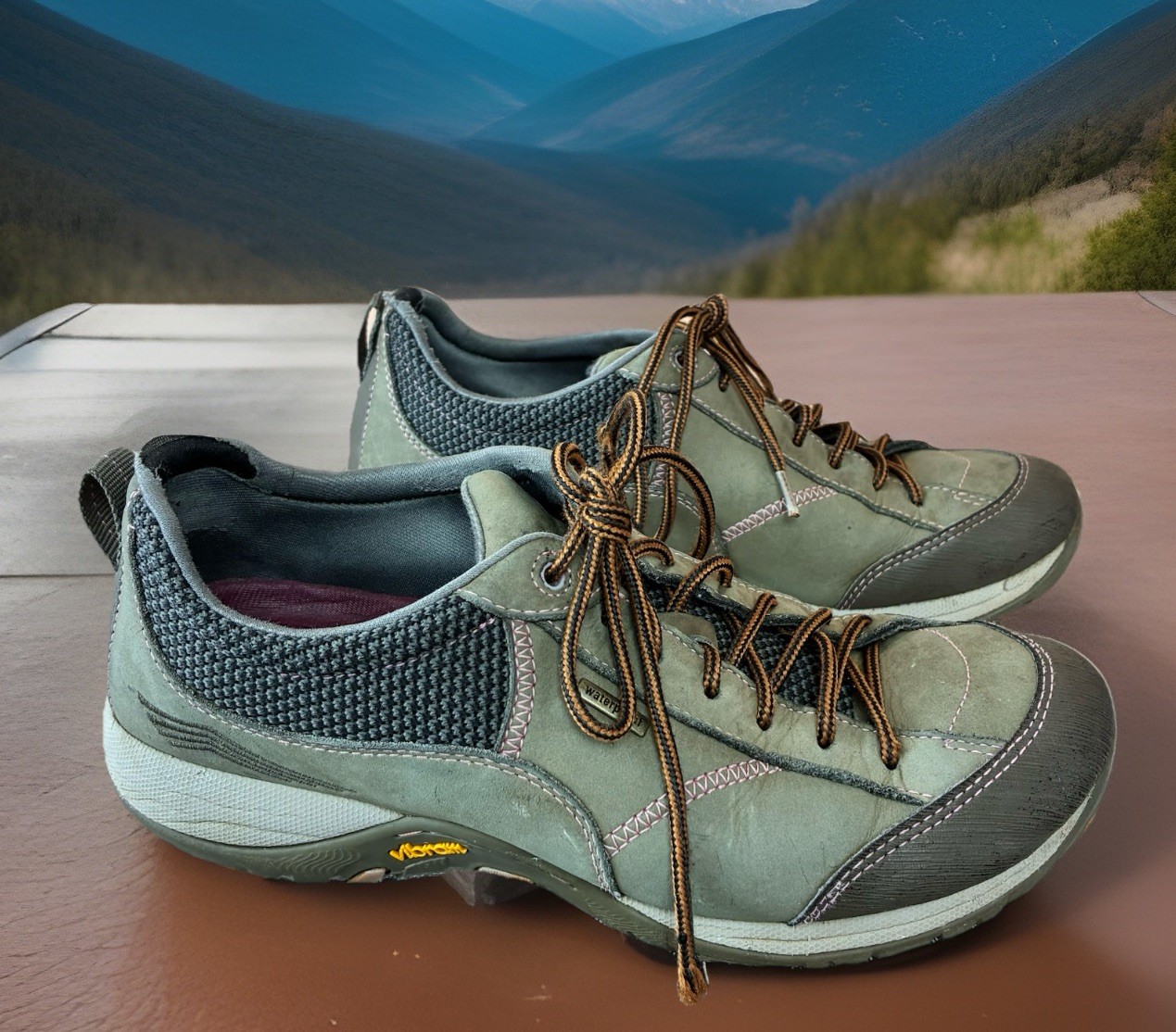 Dansko Paisley II Waterproof Women’s Hiking Walking Shoes Sage Green Sz 38 US 8