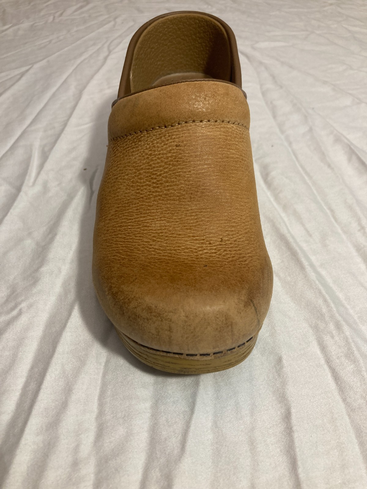 Dansko Honey Tan Leather Clogs Nonslip Professional Nurse US 7.5 – 8 EU 38