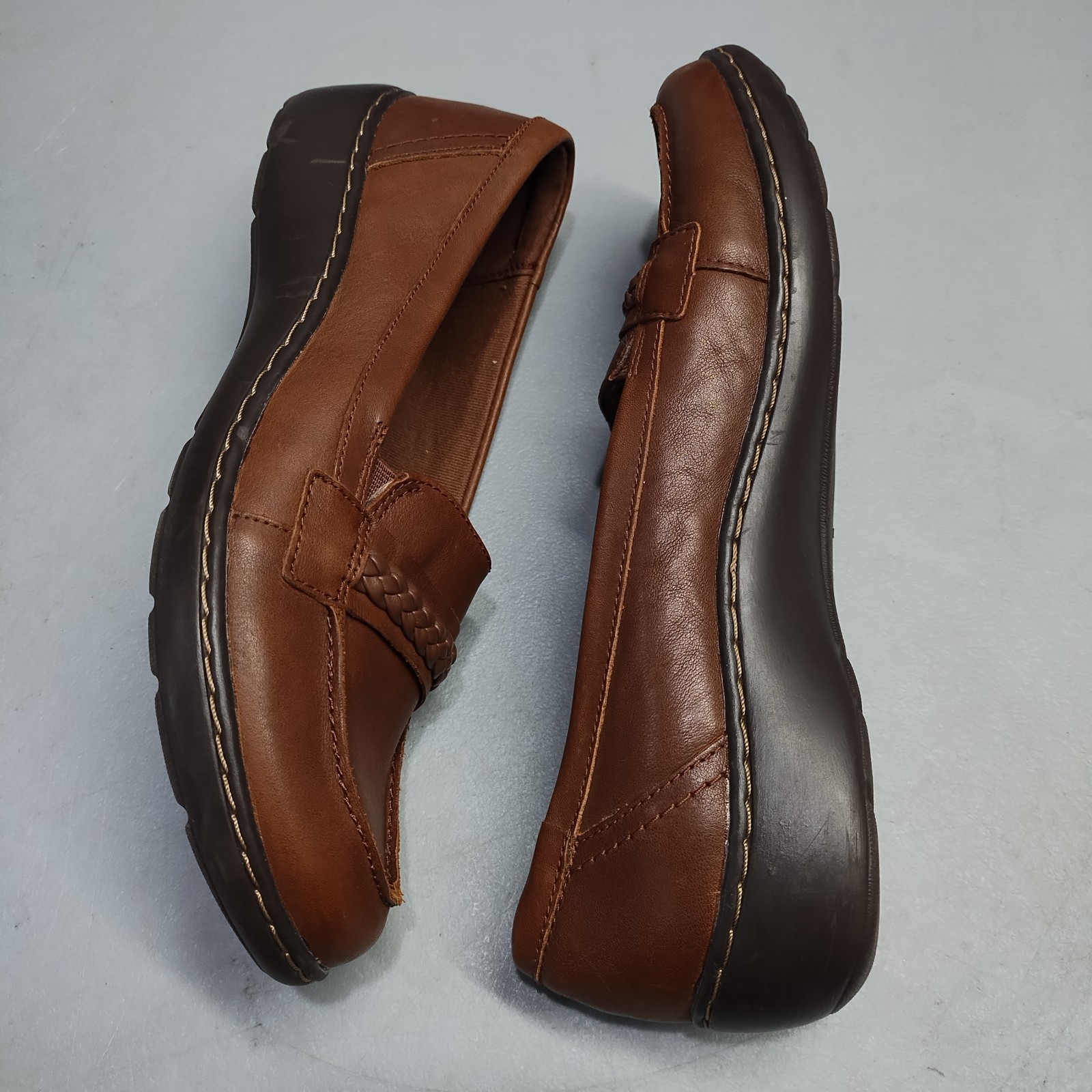 Clarks Collection Cora Viola Loafers Womens US 9M Brown Ultimate Comfort Slip On