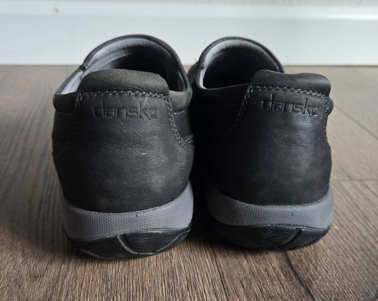 Women’s Dansko Patti Milled Nubuck Slip-on Shoes, Size 8, Black, Vibram Soles