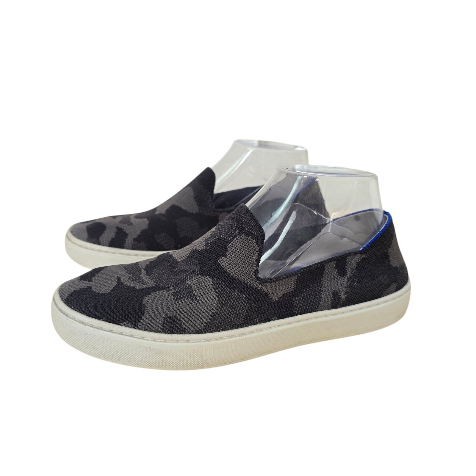Rothys The Sneaker Grey Camo Slip On Knit Shoes Womens 7.5 Sustainable