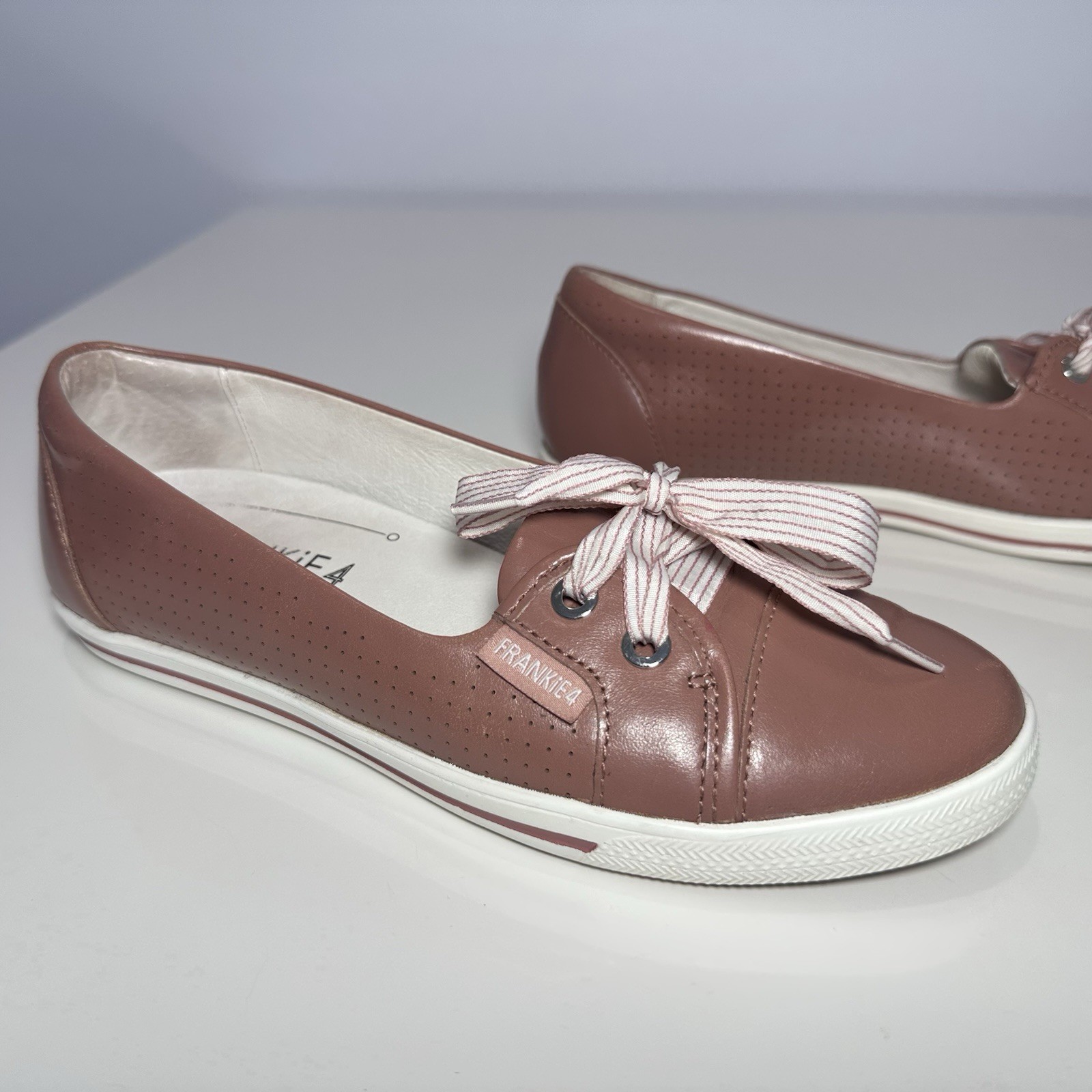 FRANKIE4 Frankie 4 Hannah II Dusty Rose Leather Shoes Sneakers Flats Size 7