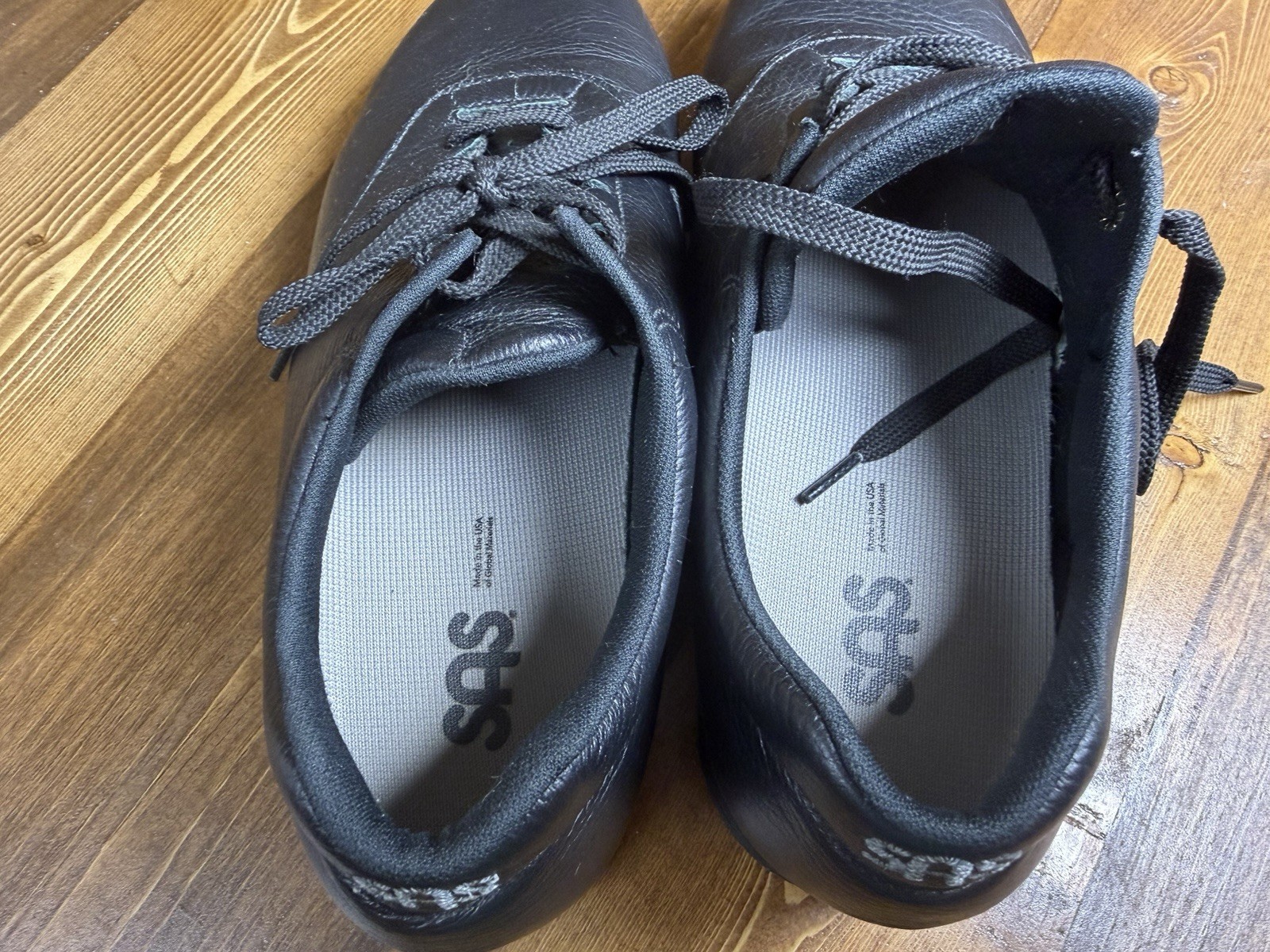 SAS LIBERTY NON SLIP LACE UP SHOES WOMEN’S BLACK LEATHER SIZE 9.5W 2160142