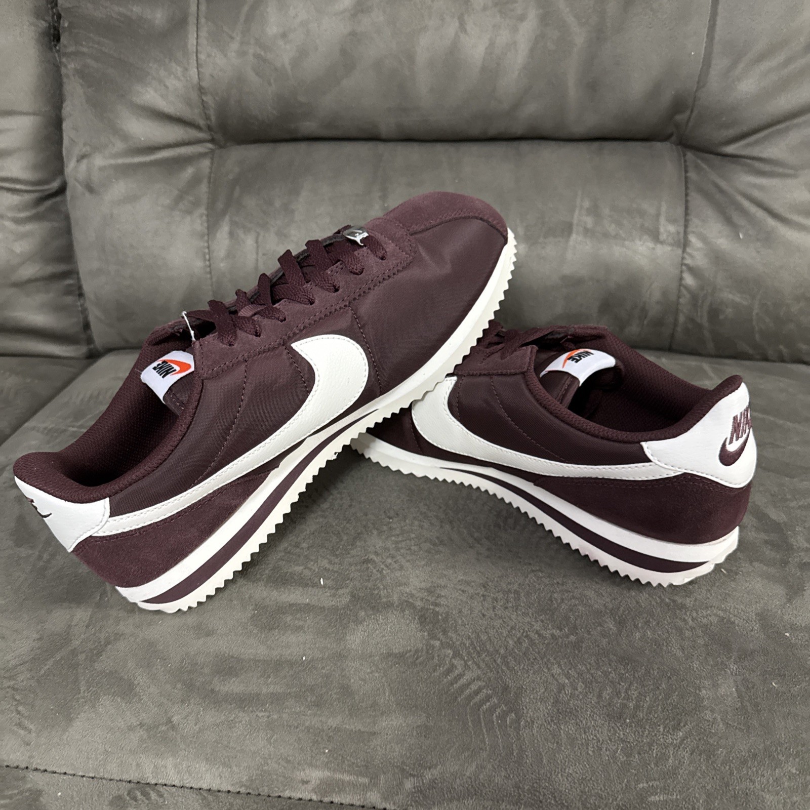 Nike Cortez Textile Shoes Burgundy Crush/Sail DZ2795-605 Size W10/M8.5