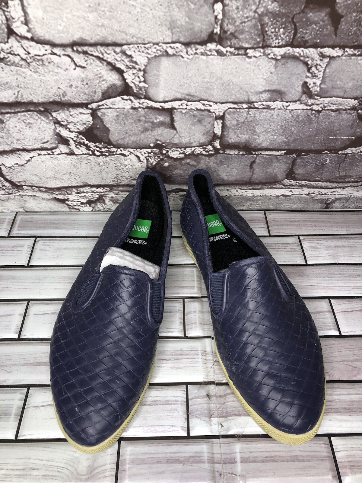 Cougar Blue Woven Leather Waterproof Slip On Casual Shoes Women’s Sz 7M US/38EU