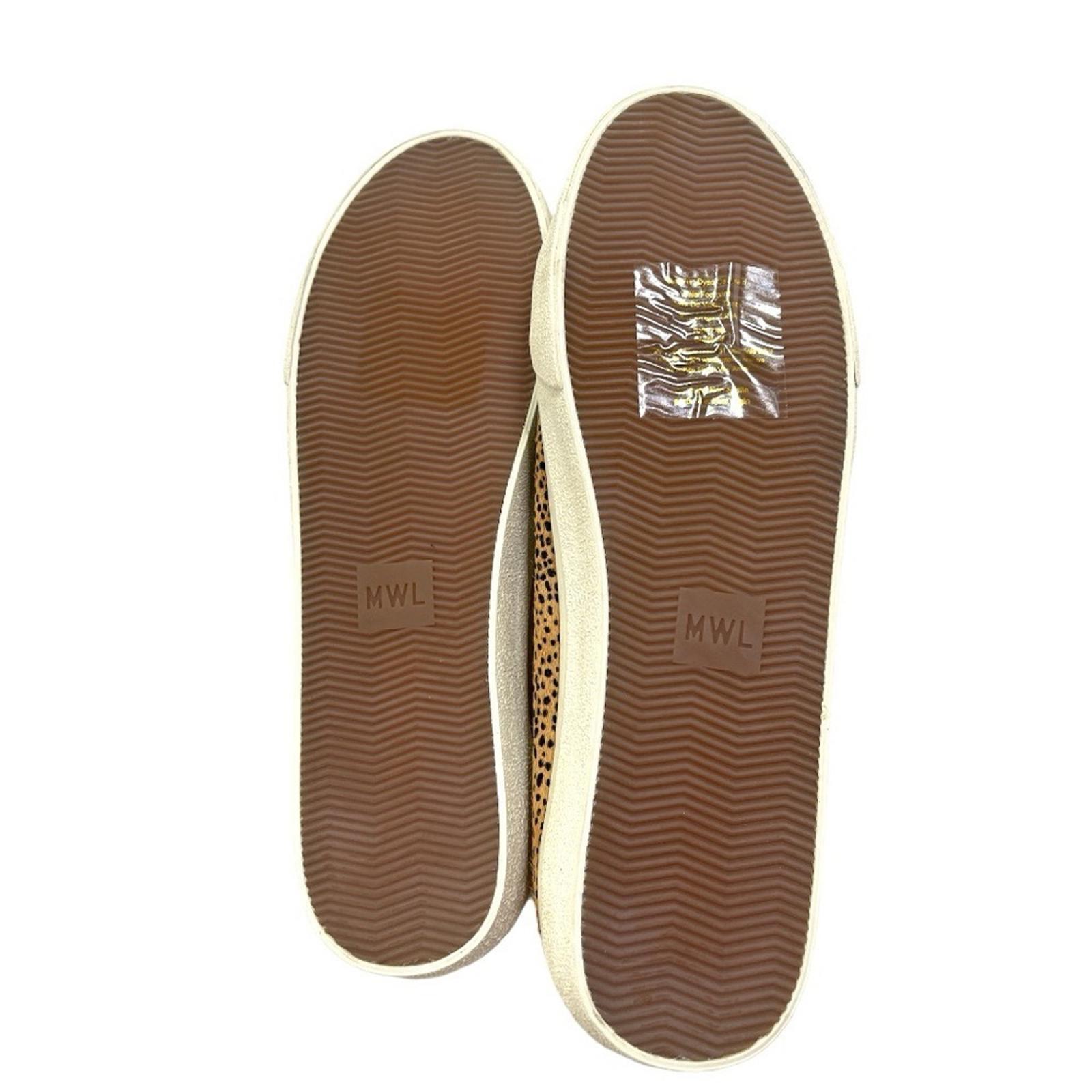 Madewell Sidewalk Low-Top Sneakers in Spotted Calf Hair size 12