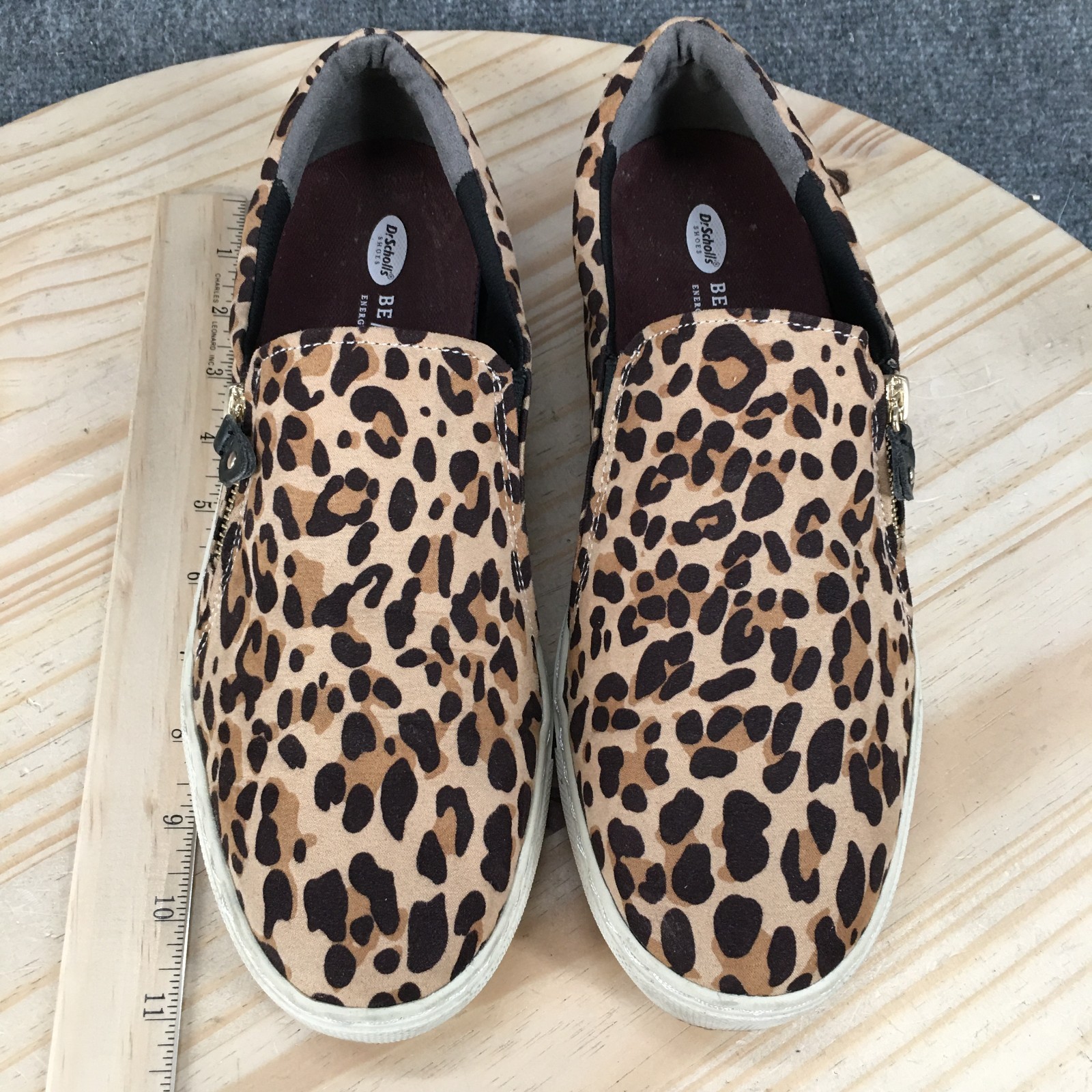 Dr. Scholls Nova Shoes Womens 11 M Slip On Sneakers Casual Leopard Print Brown