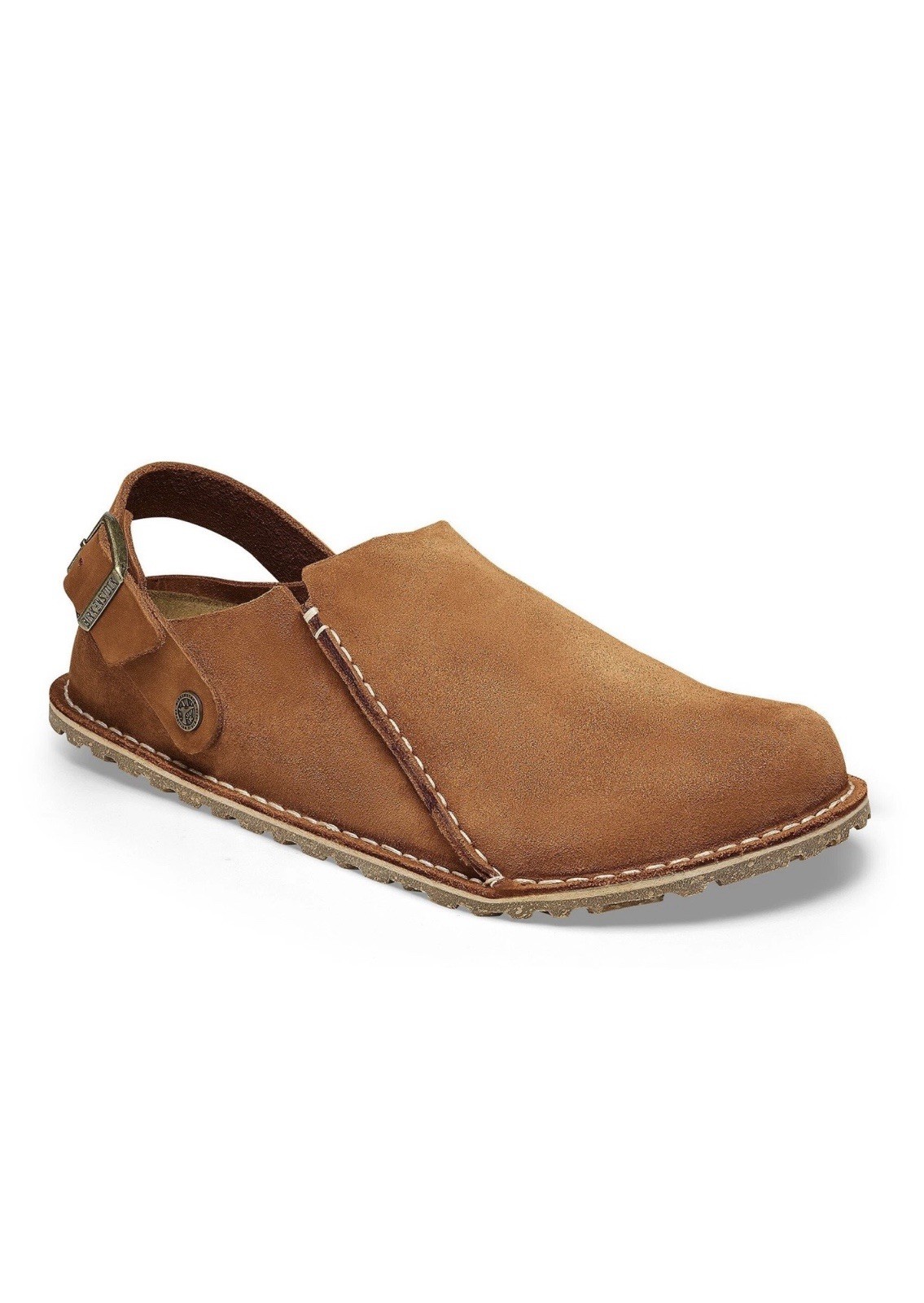 Birkenstock Lutry “Narrow Fit” Suede Clog Slide Slipper Women’s Mink (Camel) 39