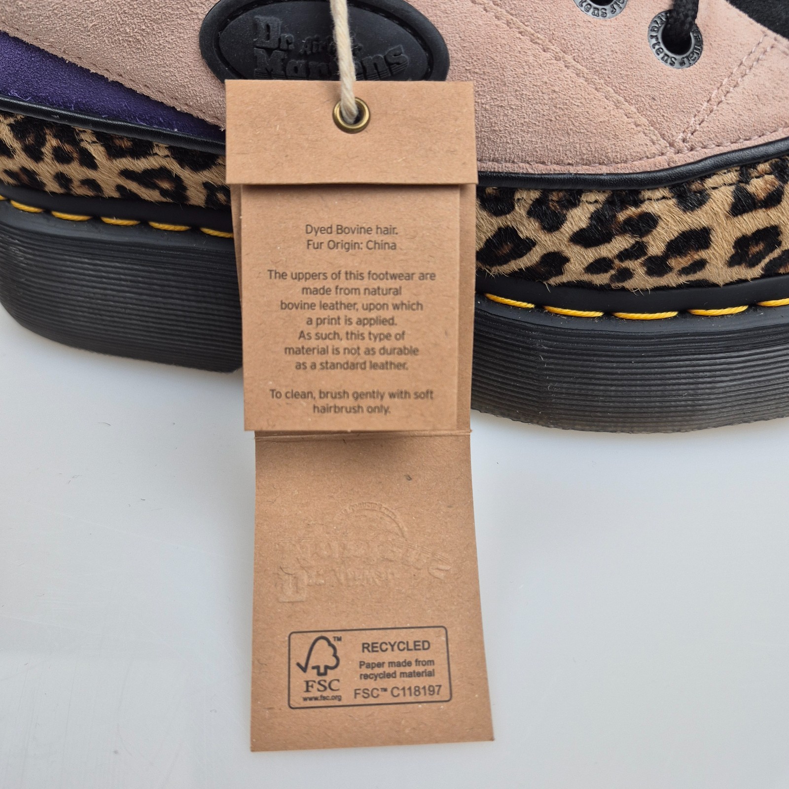 Dr. Martens BUZZ 5-Eye Leopard Spot Hair On & Suede Shoes Women’s Size 7 Print
