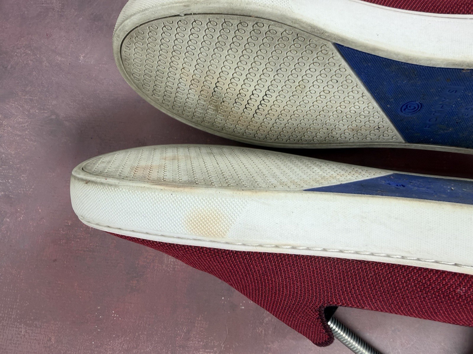 Rothy’s The Original Slip-On Round Toe Garnet/Red Women’s Shoe Sz 9.5 US Retired