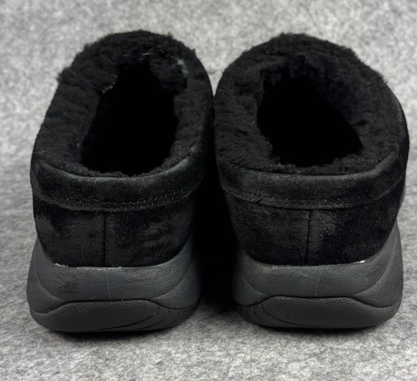 Merrell Encore Ice Black Suede Faux Fur Lined Clogs Women’s 9.5 Slip Ons *Read*