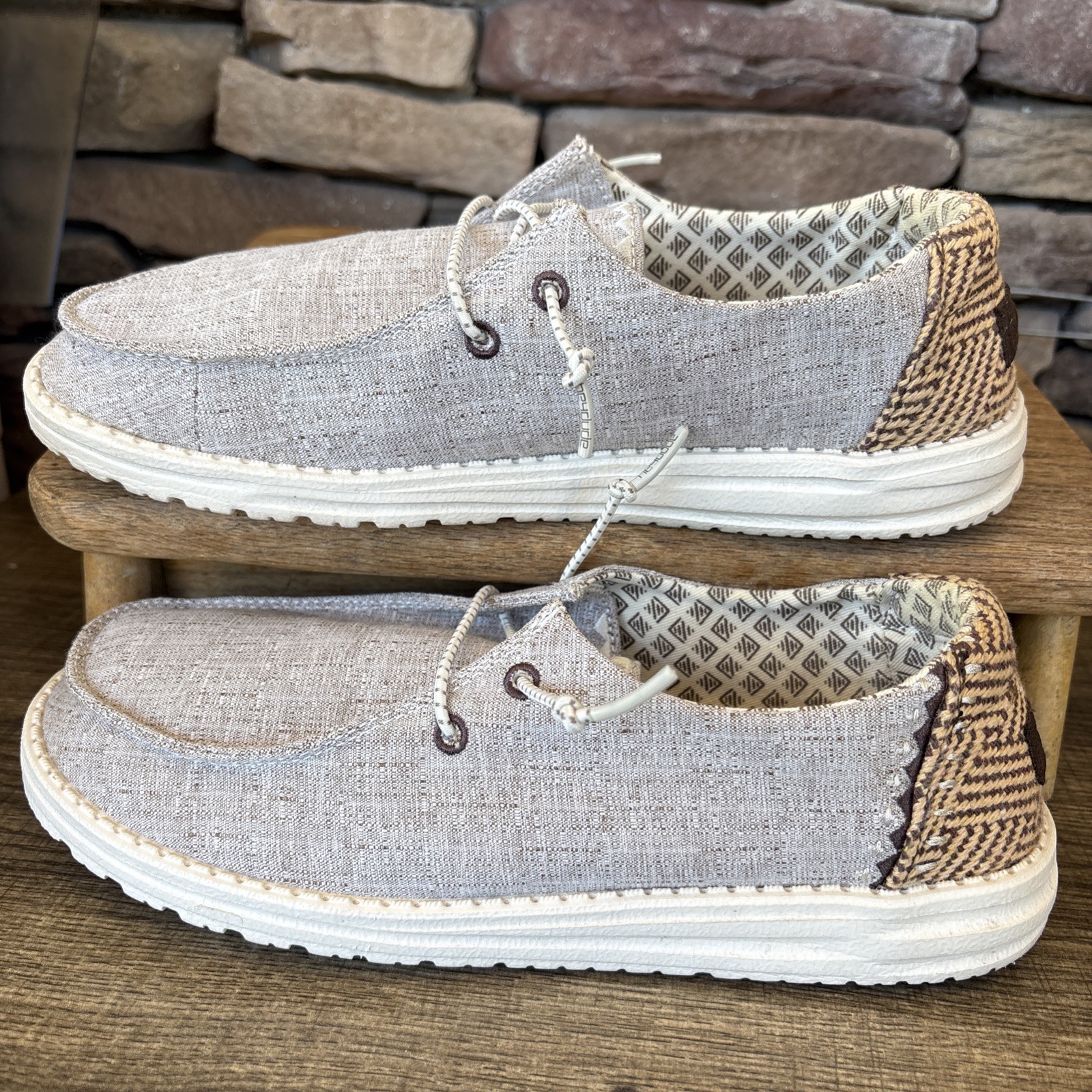 Hey Dude Wendy Chambray Java- Women’s 8/39 Grey/Brown Ombré EUC
