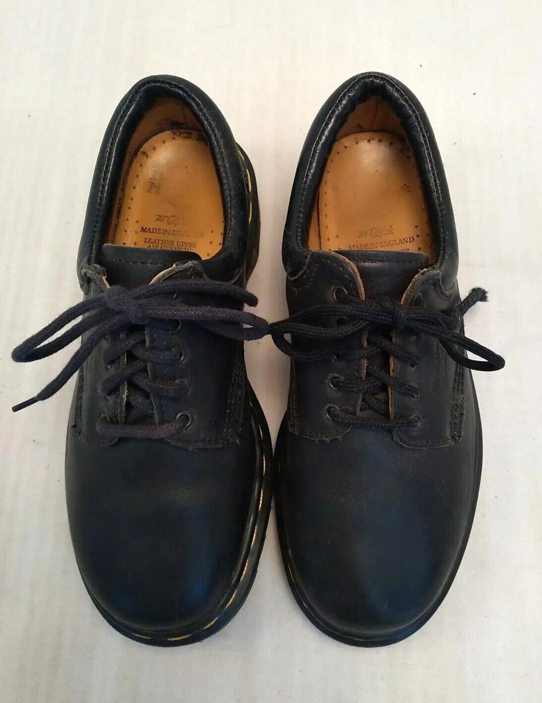 Dr Martens Shoes Sz 3 Doc Black Leather Shoe 8053 5 Eye