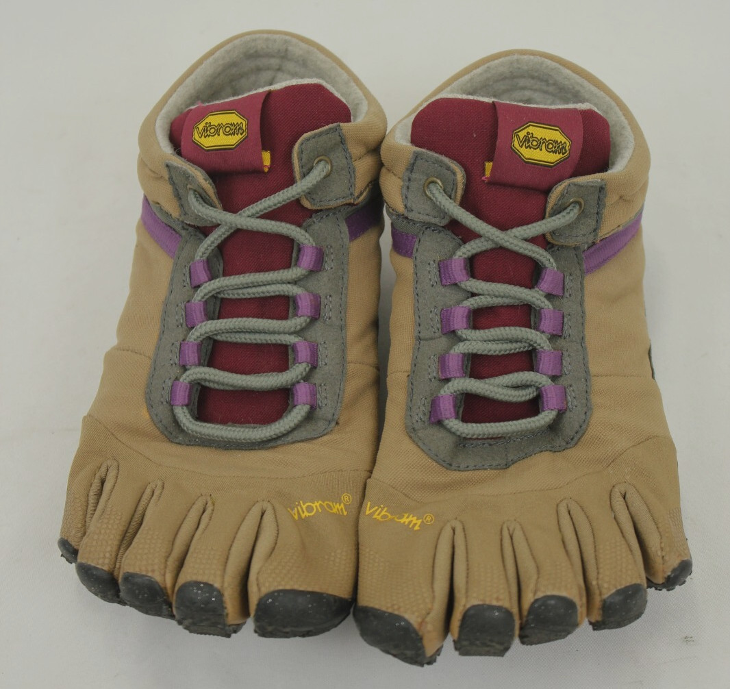 VIBRAM FIVE FINGERS V -TREK BROWN LINED HIKING SHOES SIZE 40 VGC!