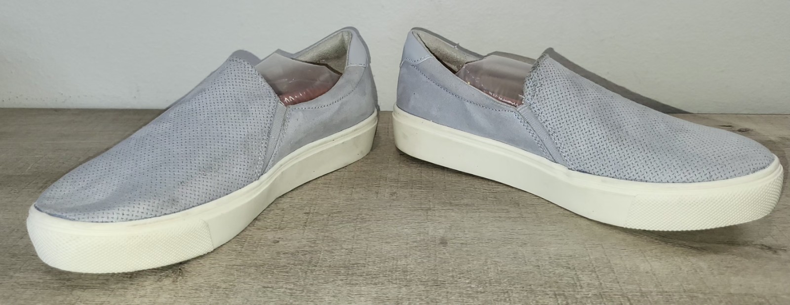 Dr. Scholls Be Free Comfort Slip On Light Blue Canvas Sneaker Women Shoe Sz 7 M