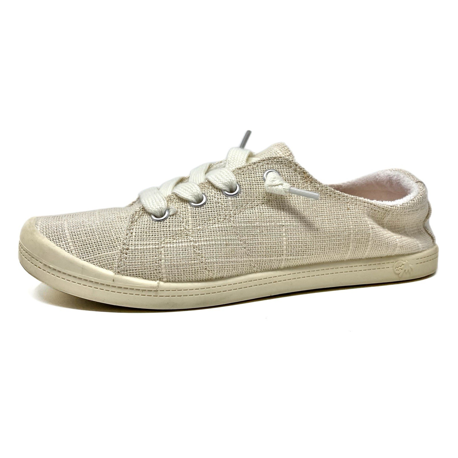 JellyPop Dallas Linen Sneakers Women’s 7 Tan Natural Comfort Shoes Summer Spring