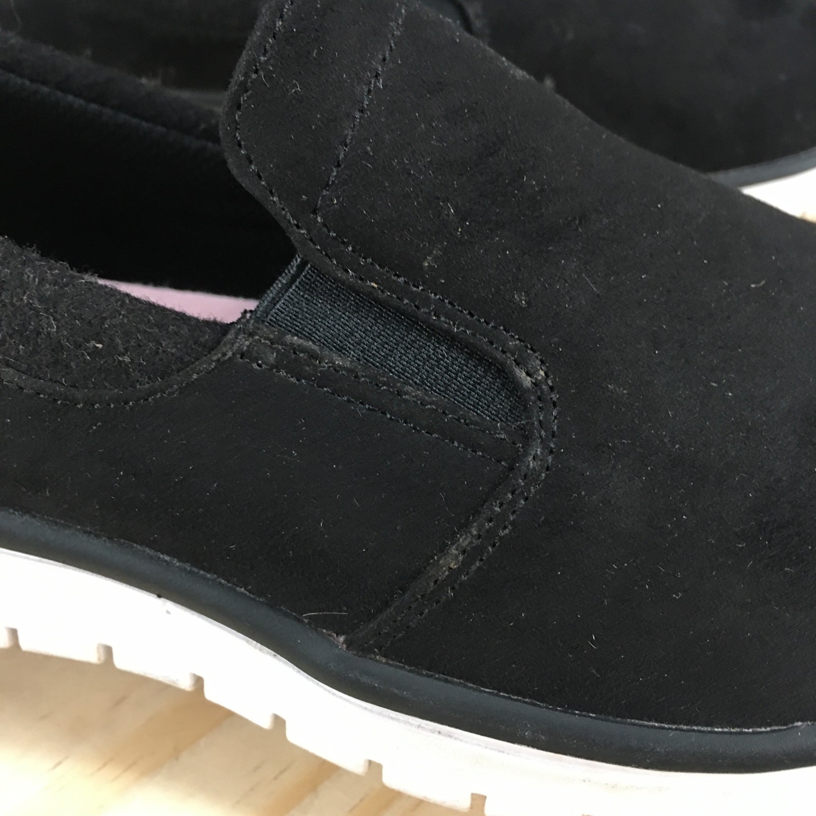 Ryka Shoes Womens 9.5 Wide Loafer Black Fabric Slip On Casual Round Toe Comfort