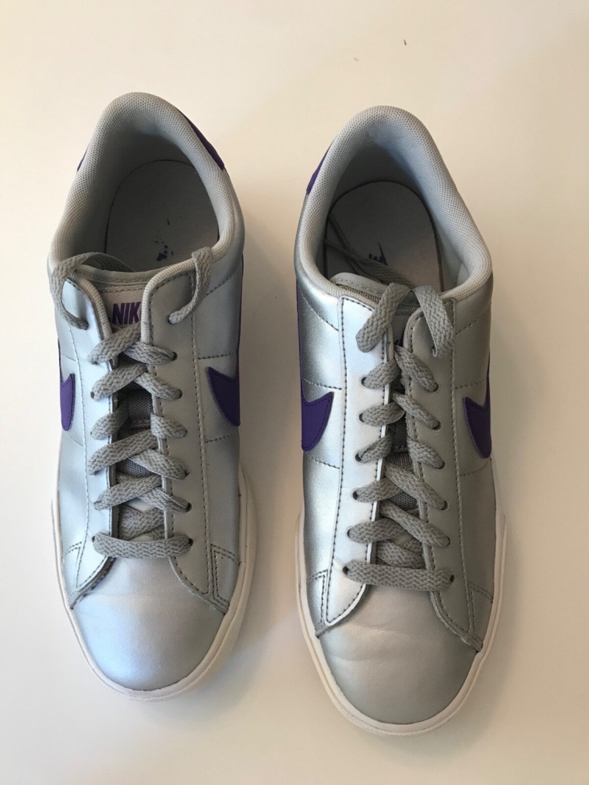 Nike Sweet Classic Low Shoes Sneakers Silver / Purple Women 10 354496-022 Rare