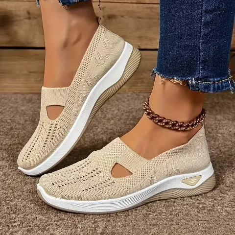 Women’s Breathable Slip On Sneakers Lightweight Orthopedic Summer Walking Shoes