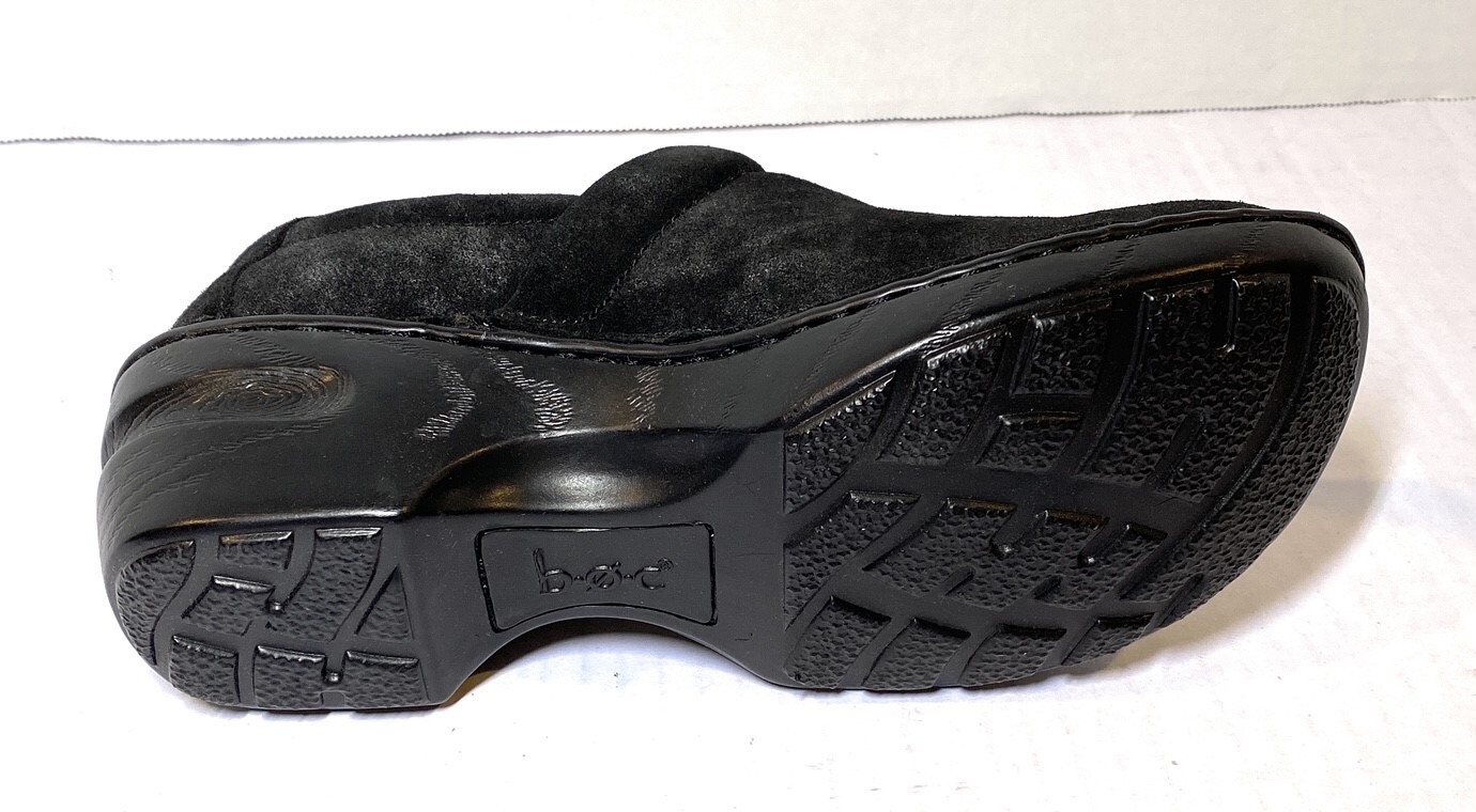 B.O.C. Women’s Peggy Suede Clog Shoes Black/Silver Met Suede Variety Sizes