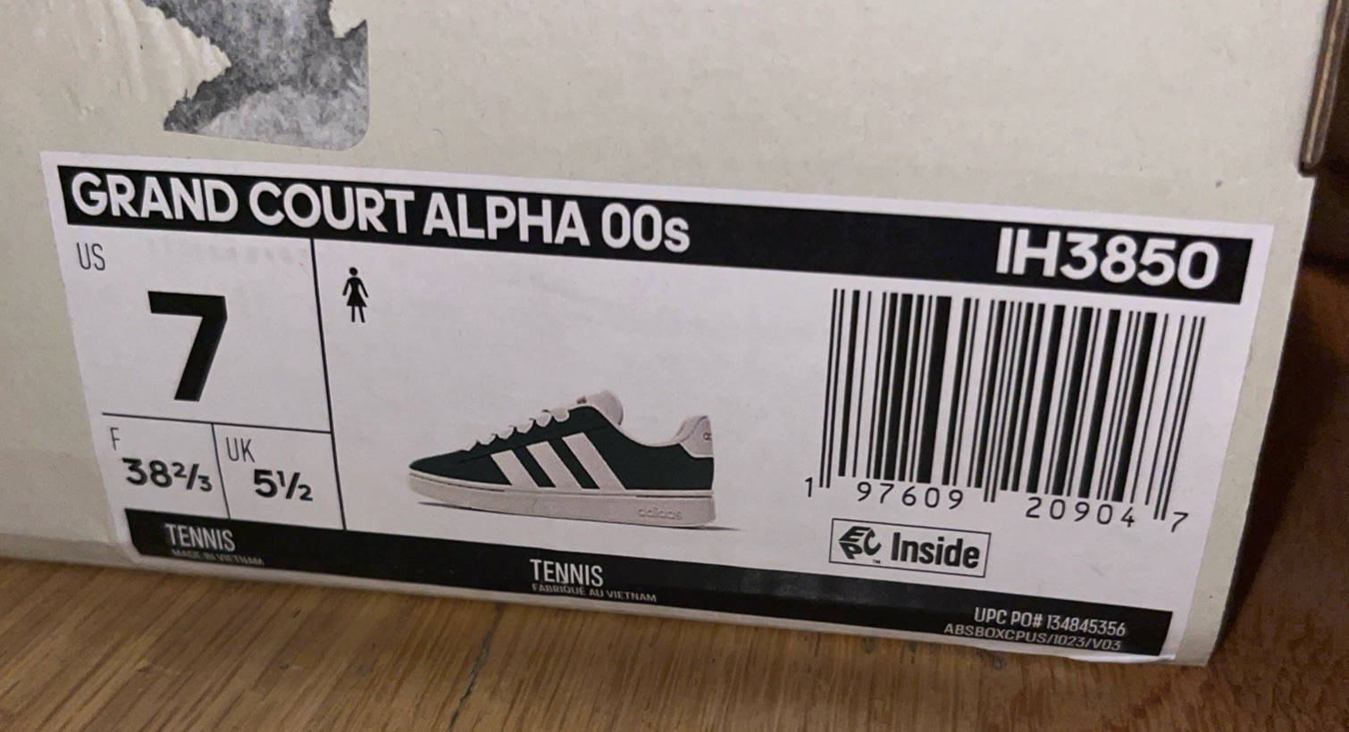 New Adidas Grand Court Alpha Sneakers Tennis Shoes Women’s Sz 7 Collegiate Green