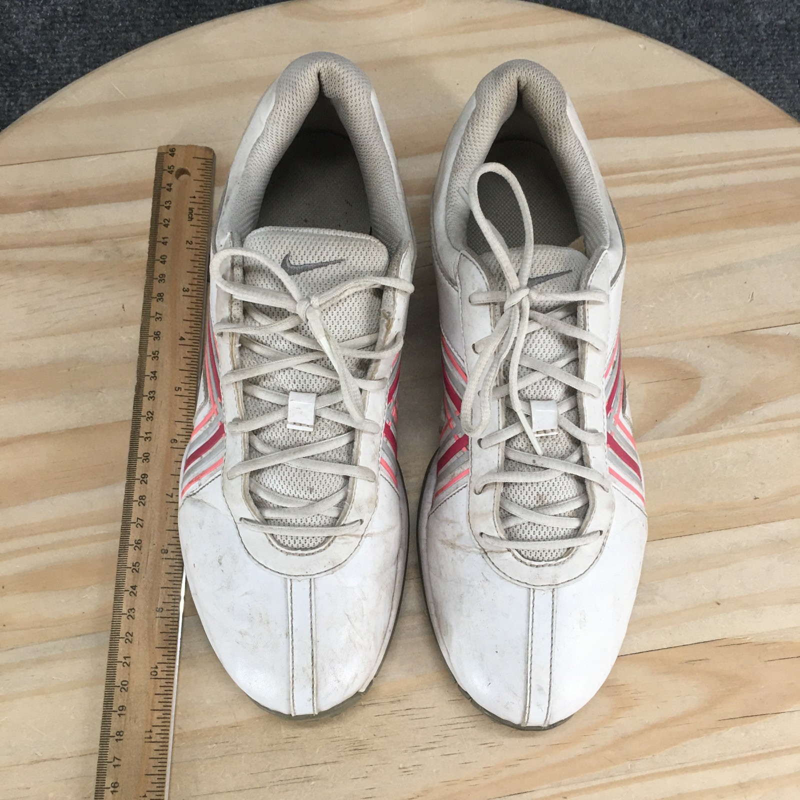 Nike Golf Shoes Womens 9.5 Delight Sneakers White Leather Lace Up 549583-103