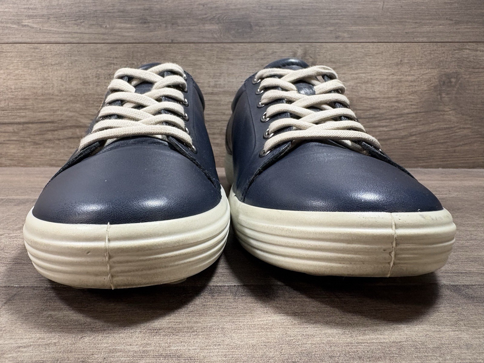 Ecco Soft 7 Walking Sneakers Shoes Blue Leather Womens Size EU 40 US 9