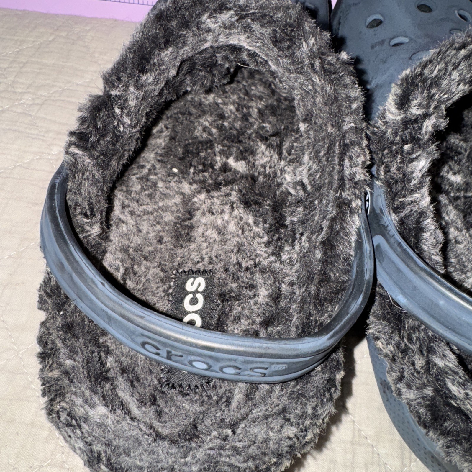 Dual Comfort Fleece Lined Crocs Gray Unisex M 10 W 12