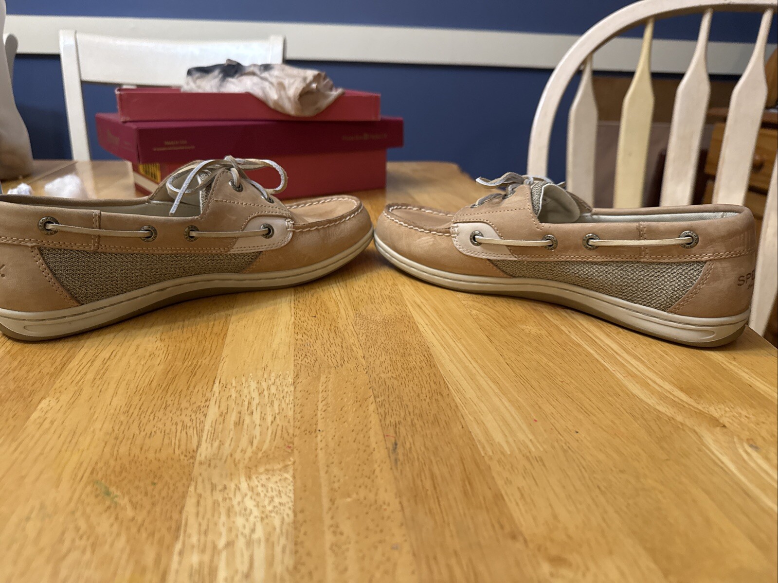 SPERRY Top Sider Women’s KOIFISH Linen Oats Boat Shoes STS95589 Sz 9.5 M