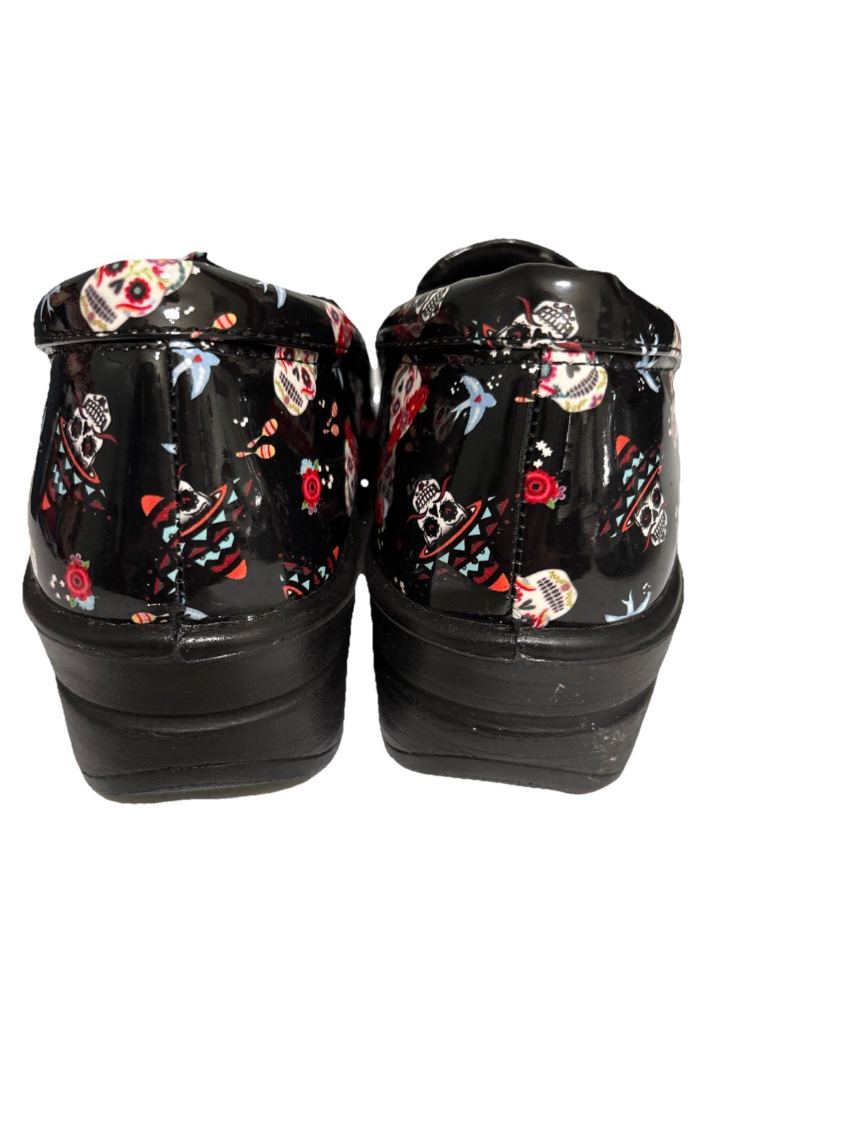 Halloween✨ Easy Work by Easy Street✨ Day of the Dead Slip On Clogs Mules Shoes