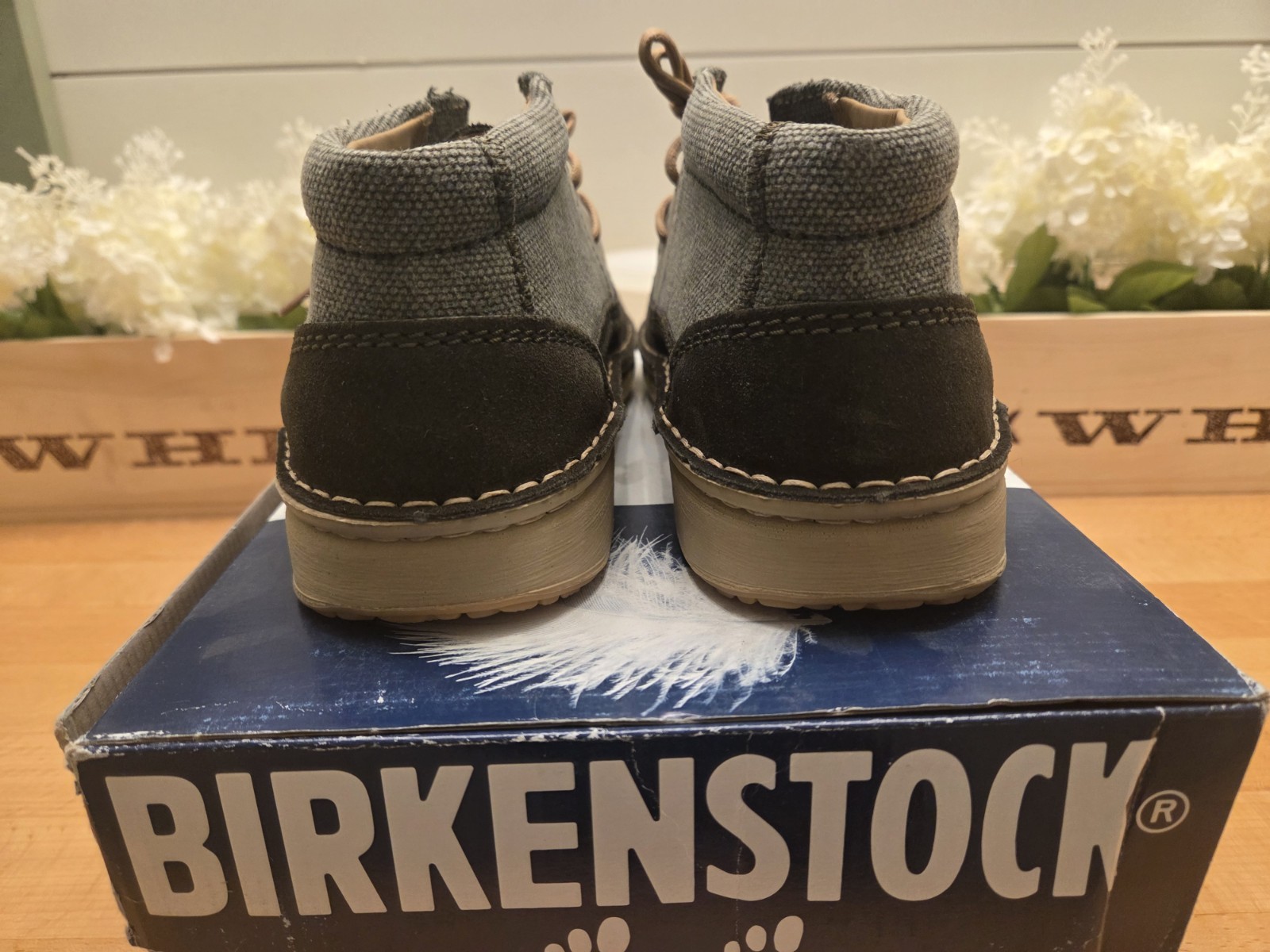 Birkenstock Memphis High Lace Up Shoes Boots Dark Green Suede/ Textile Size 36