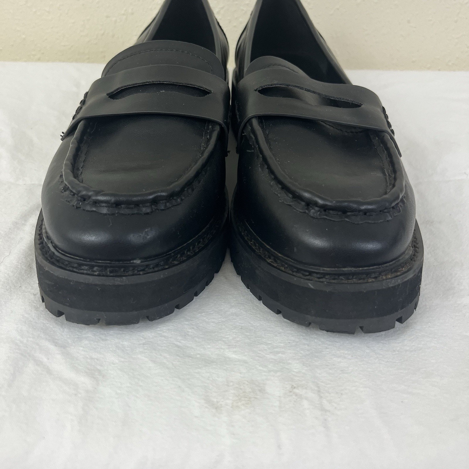 Urban Outfitters Chunky Loafer Womens Size 10 Faux Leather Academia Preppy 90s