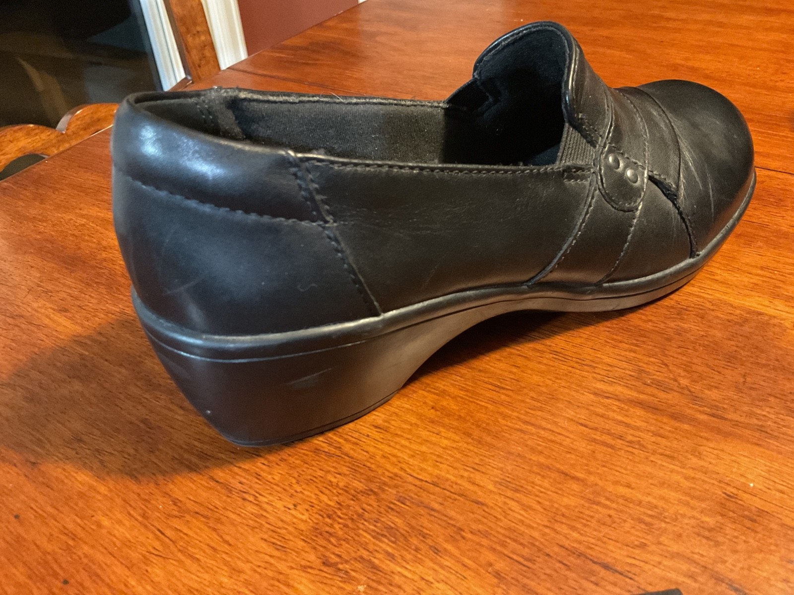 Clark’s Collection May Marigold Black Loafers Slip On Size 6.5 Comfy Casual
