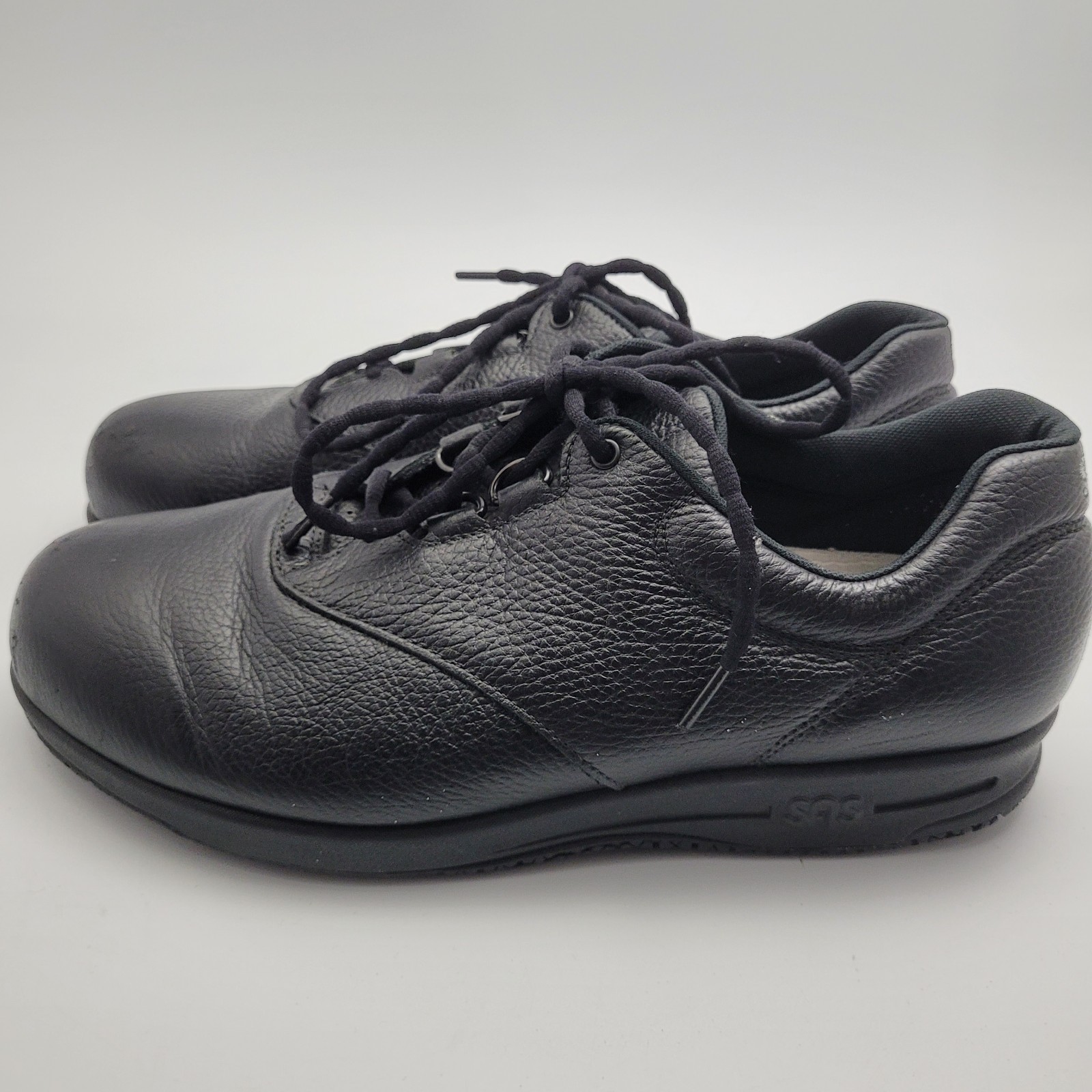 SAS Liberty Slip Resistant Shoes Womens 10.5 WW Black Leather Work Walking
