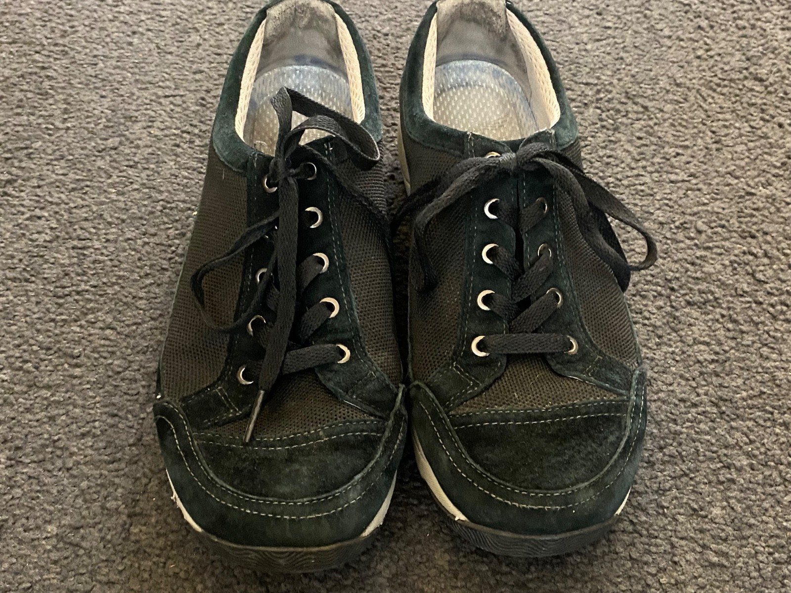 Dansko Sneakers Women’s Size 10.5-11 Suede Textile Lace Up Black Flats