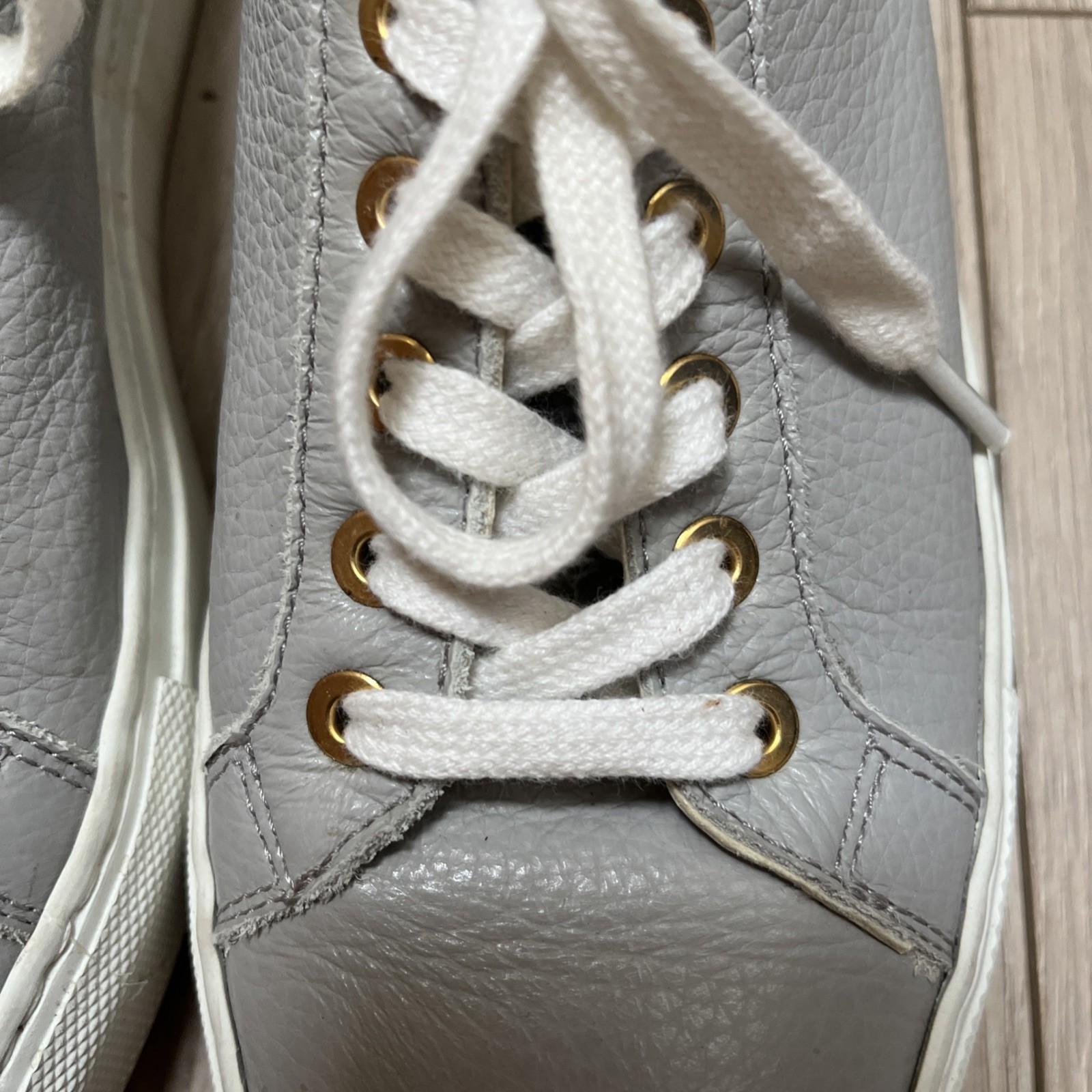 M. Gemi Grey Leather City Sneakers “Palestra”Women Handmade Italy 7M/Mint Cond