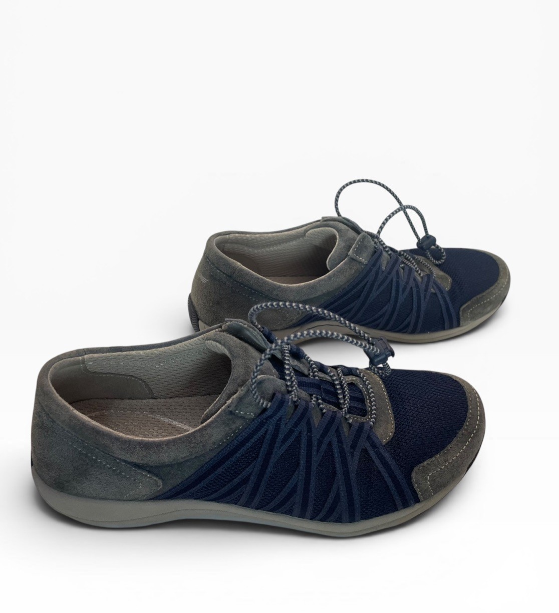 Dansko Honor Walking Shoes Womens EU 40 US 9.5-10 Navy Gray Leather Mesh Comfort