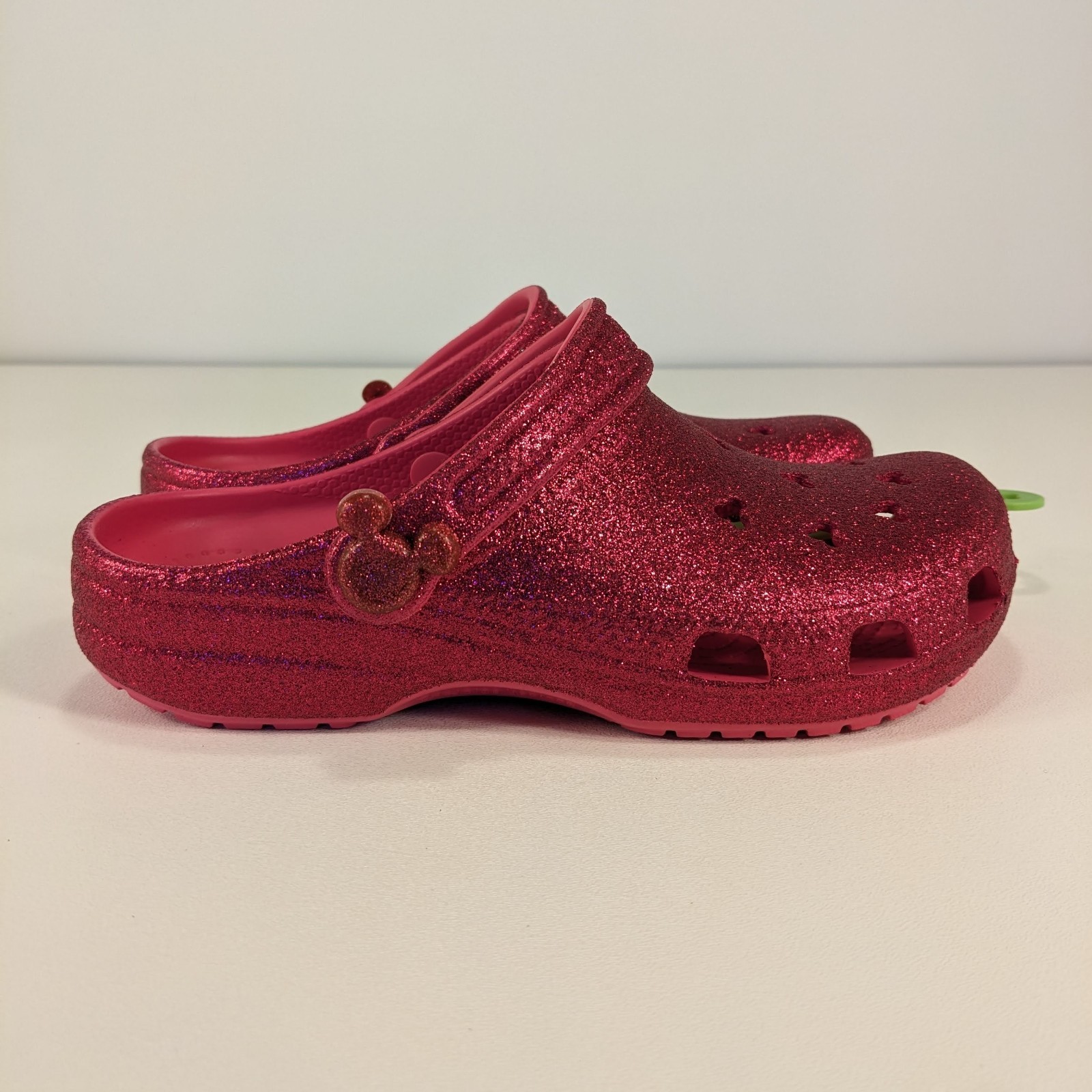 Crocs Disney Parks Pink Glitter Mickey Icon Clogs for Adults M5/W7