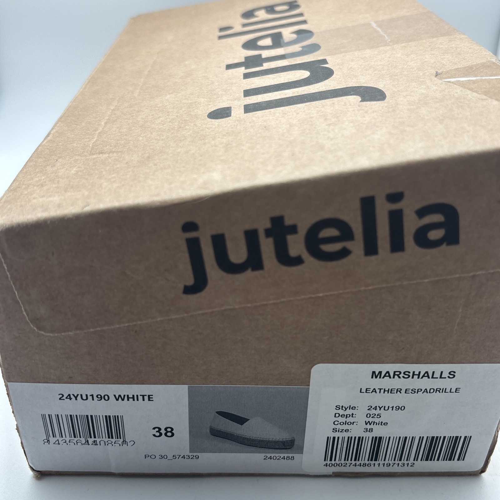 $120 Jutelia Leather Espadrilles in White Size 38*Runs Large (US 8) Spain
