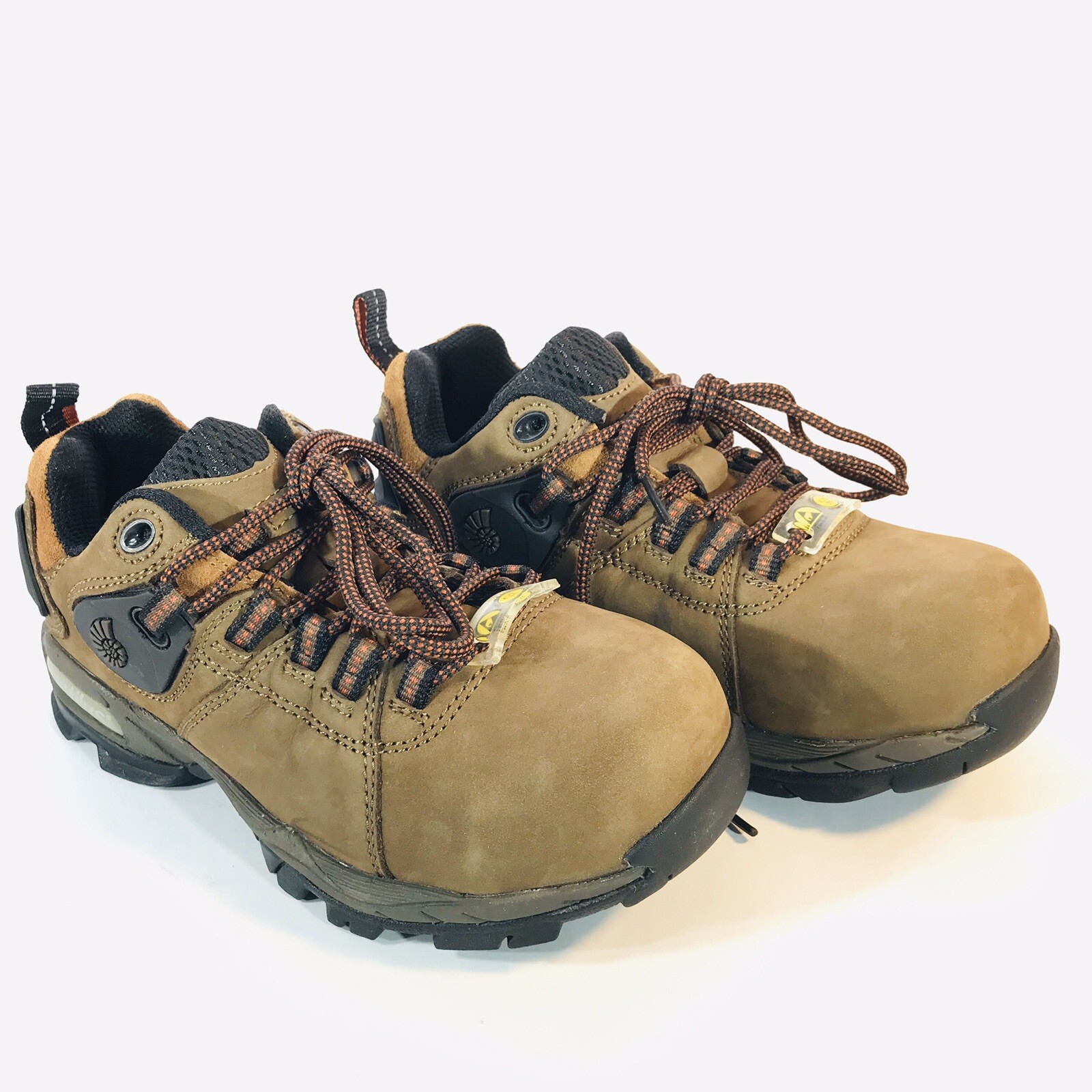 Nautilus 1353 ESD Composite Safety Toe Athletic Shoe Brown Leather Womens 6 M/W