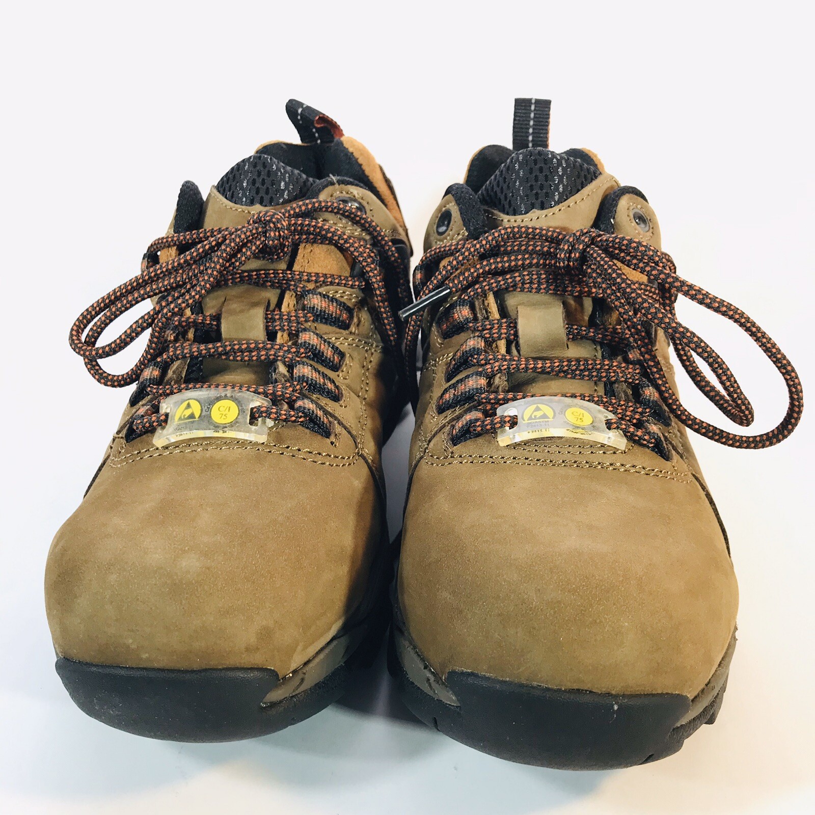 Nautilus 1353 ESD Composite Safety Toe Athletic Shoe Brown Leather Womens 6 M/W