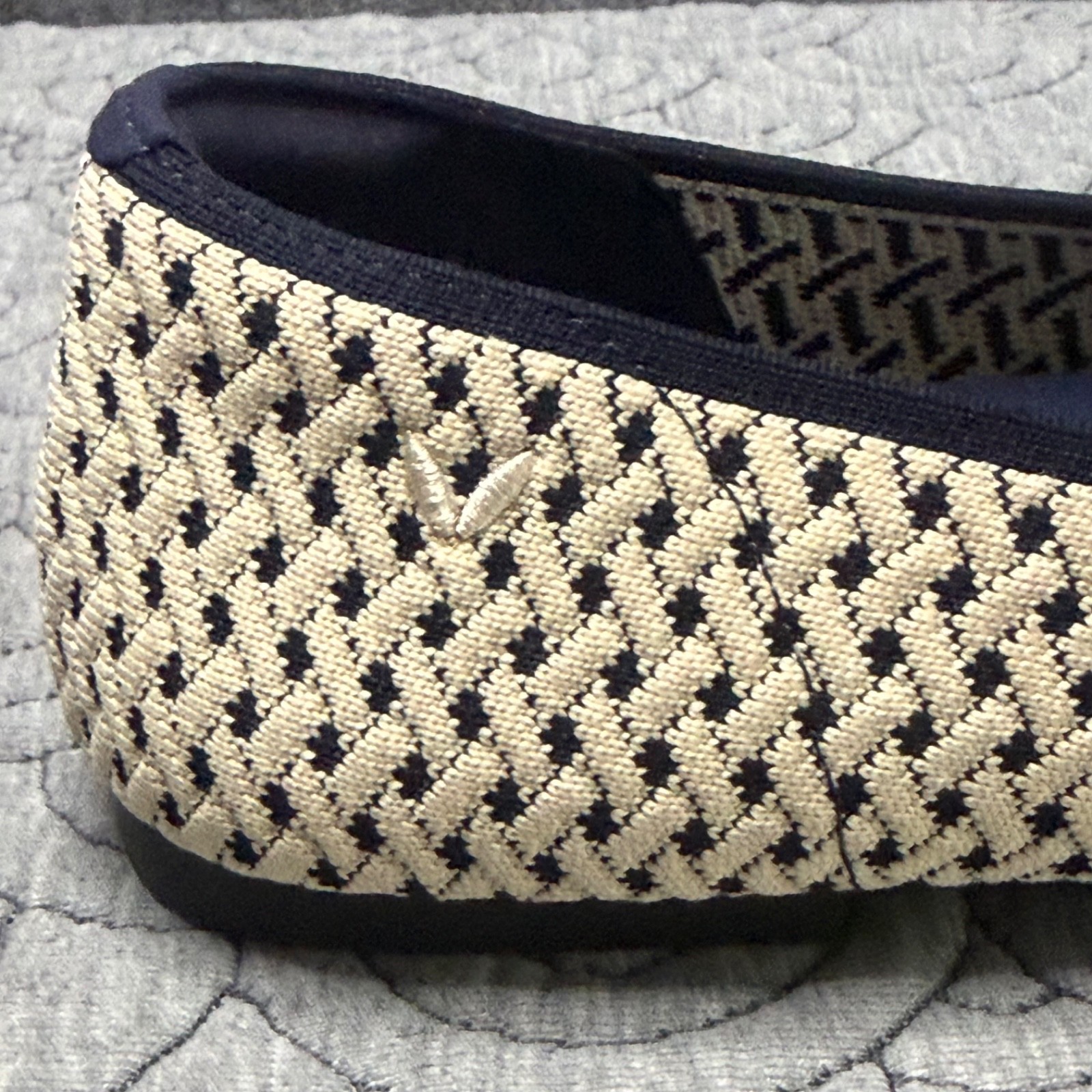 Vivaia Audrey Round-Toe Woven Knit Geometric Pattern Loafer Womens Size 9-9.5