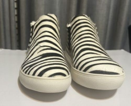 NWOT Coconuts by Matisse Zebra Print Slip-On Sneakers Artsy Preppy Biker Women 6