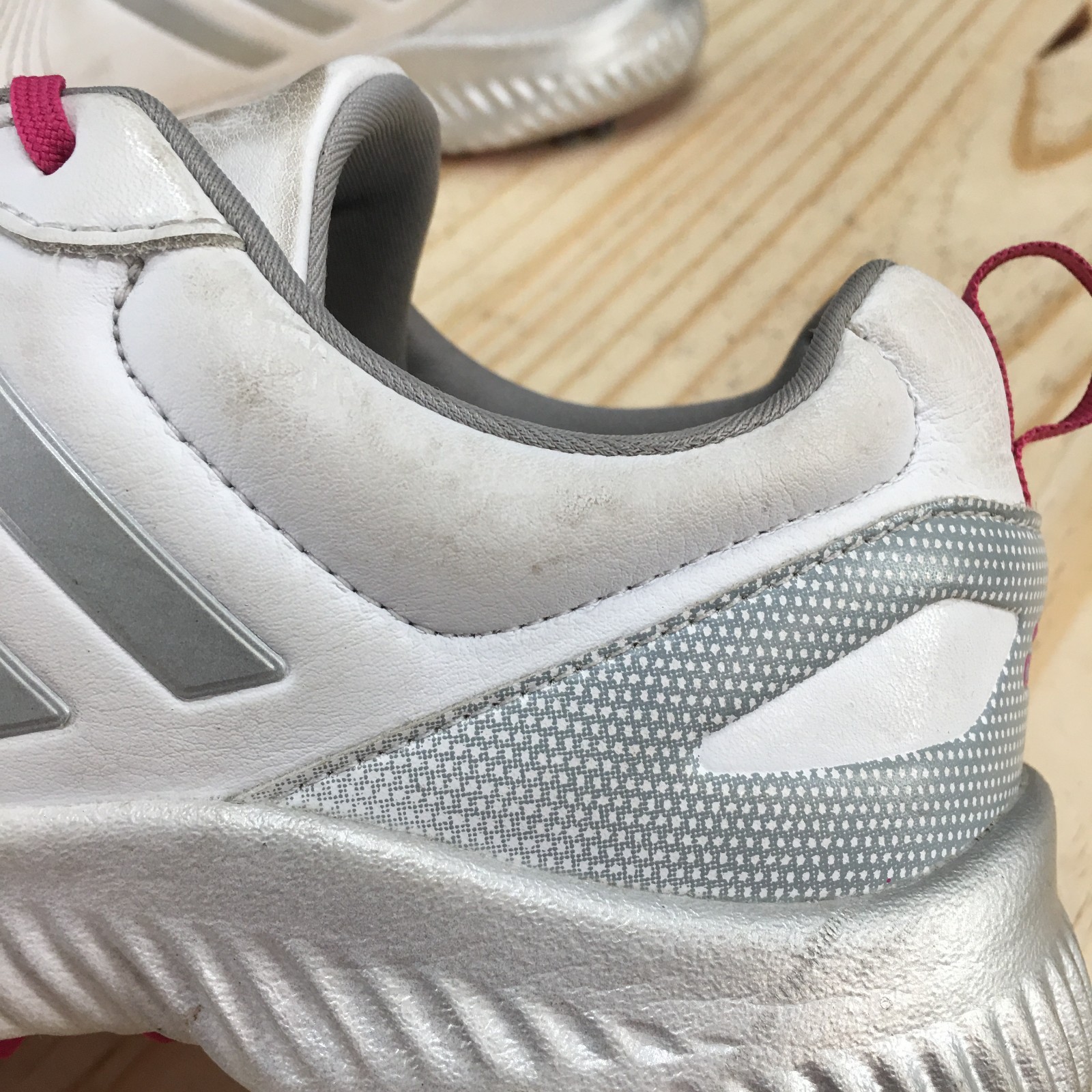 Adidas Shoes Womens 9.5 Bounce Golf Sneakers White Leather Lace Up Sports AC8283