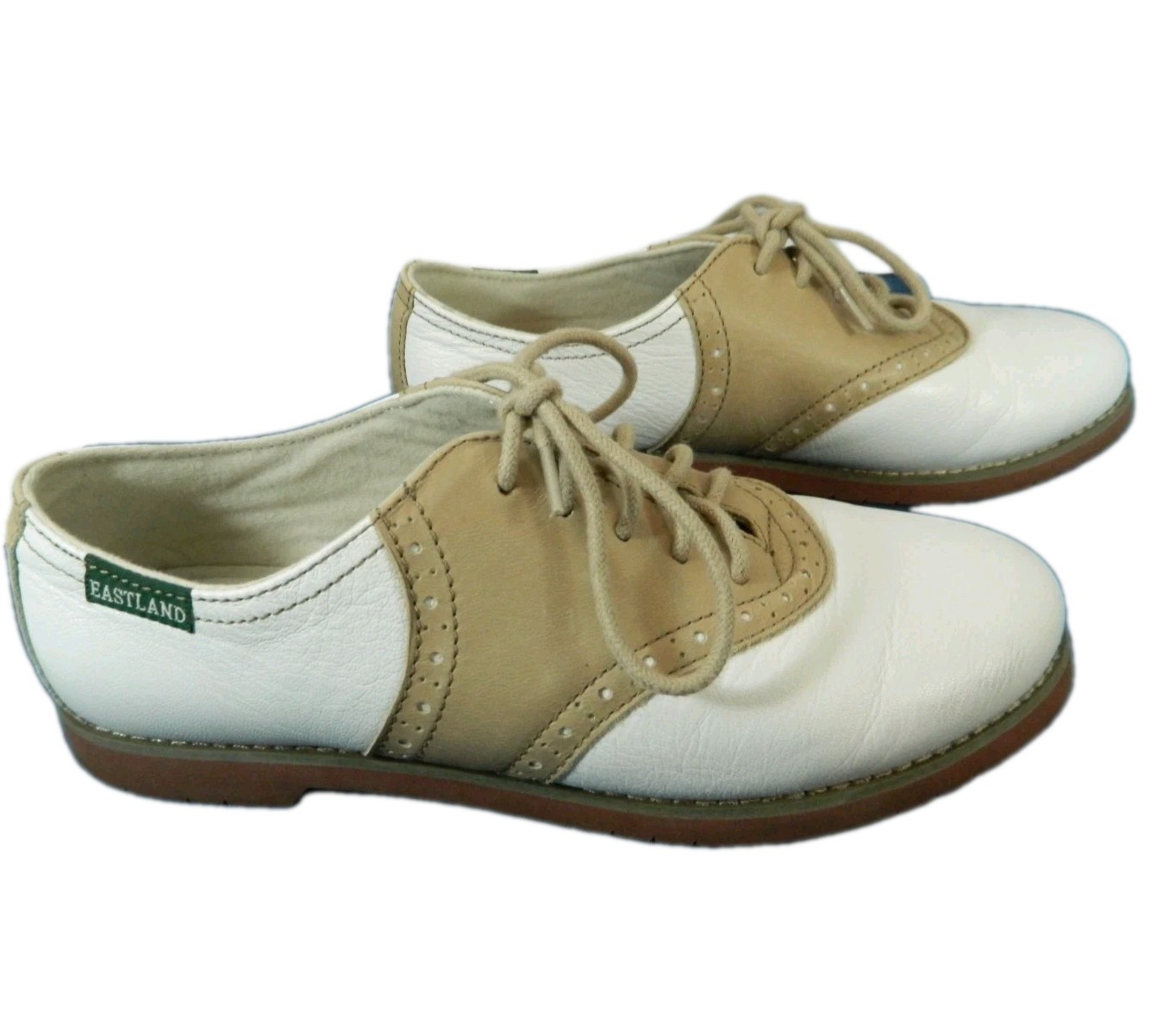 Eastland Sadie Women’s Size 6 Saddle Shoes Leather Oxford White Brown 3331