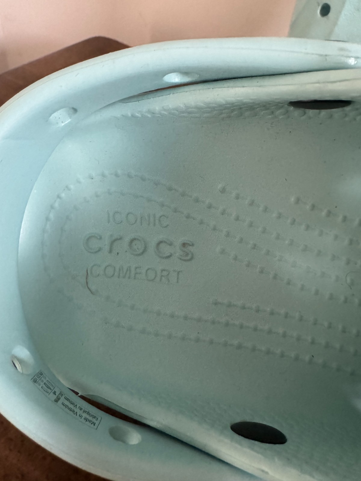 Crocs Platform Clogs Light Blue Chunky Comfort Shoes Womens Size 8
