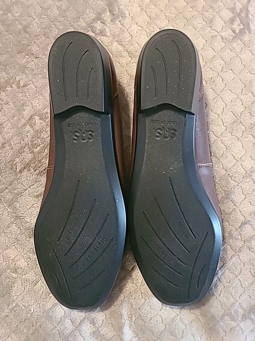 SAS Tripad Penny J Women’s Brown Slip On Leather Penny Loafers Size 10N New