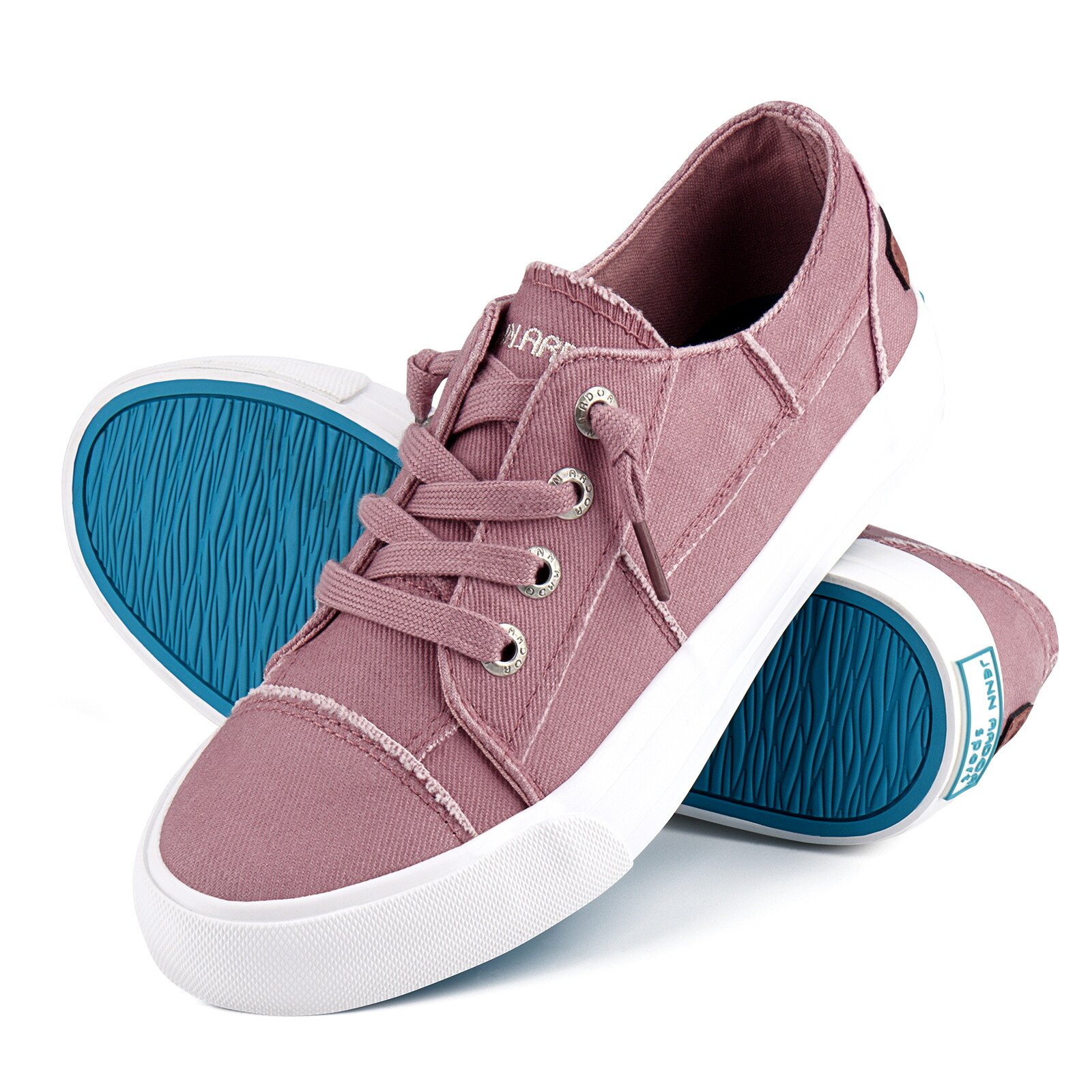 Women Fashion Low Top Lace Up Canvas Sneakers Slip on Casual Breathable Shoes