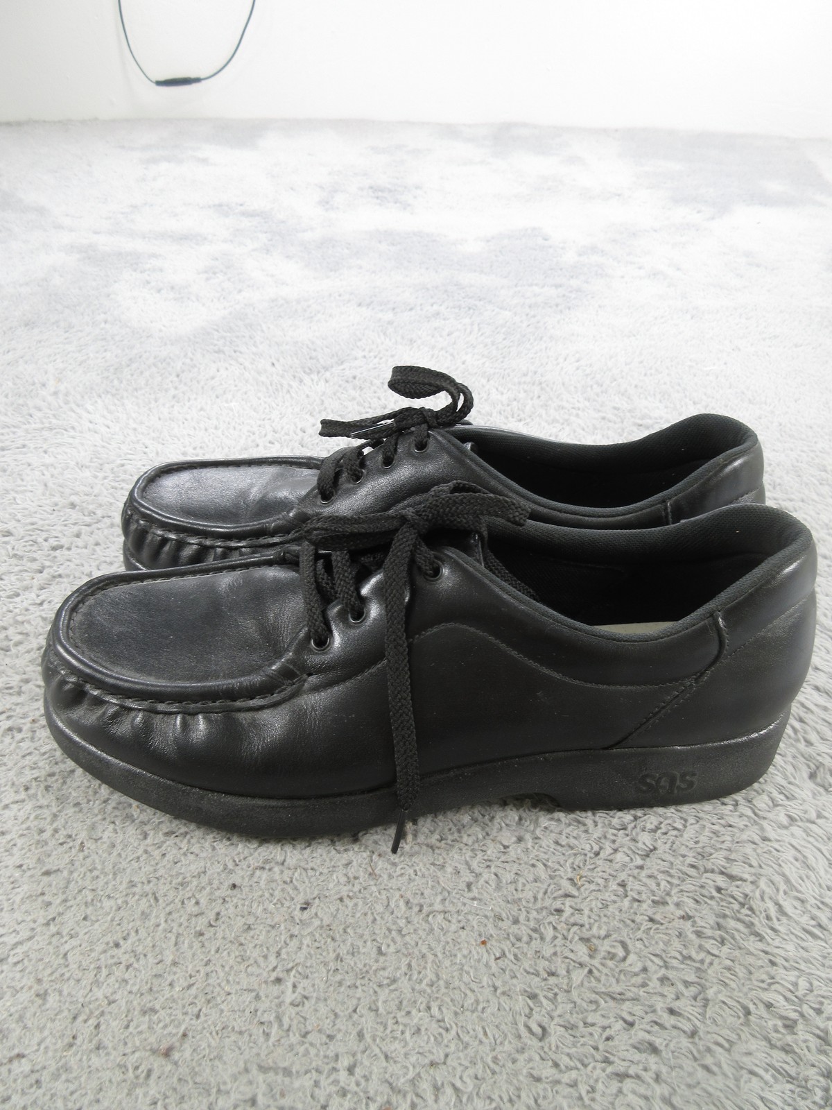 SAS Tripad Comfort Shoes Womens Size 10 N Black Leather Moccasin Walking Casual