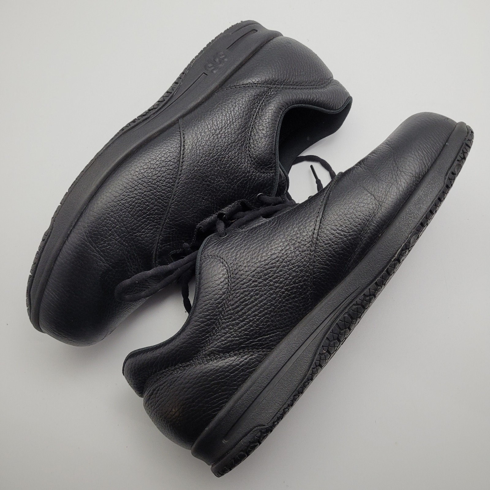 SAS Liberty Slip Resistant Shoes Womens 10.5 WW Black Leather Work Walking
